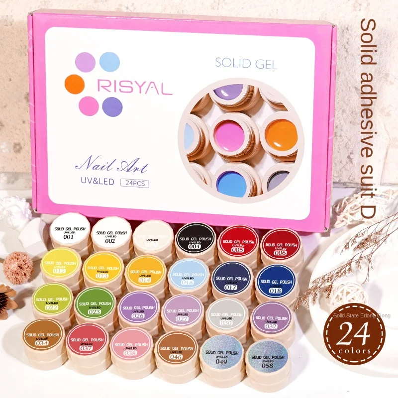 RISYAL Multicolor 24 Colors Solid Color Solid state Nail Gel Set Nail Salon 2025 New Hot Sale Nail Art Nontoxic UV Gel Wholesale
RISYAL Multicolor 24 Colors Solid Color Solid state Nail Gel Set Nail Salon 2025 New Hot Sale Nail Art Nontoxic UV Gel Wholesale