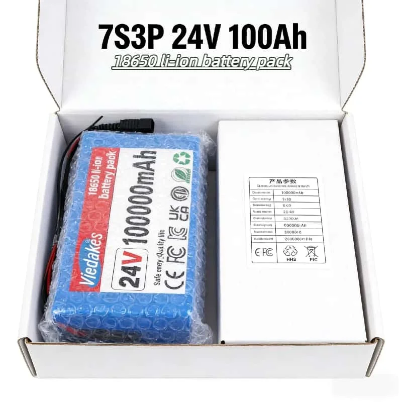 Hot!✈️Durable 7S3P 24V 100Ah 18650 Lithium Battery Pack High Power for Electric Scooter Marine Boat Off-Grid Solar Power System
Hot!✈️Durable 7S3P 24V 100Ah 18650 Lithium Battery Pack High Power for Electric Scooter Marine Boat Off-Grid Solar Power System