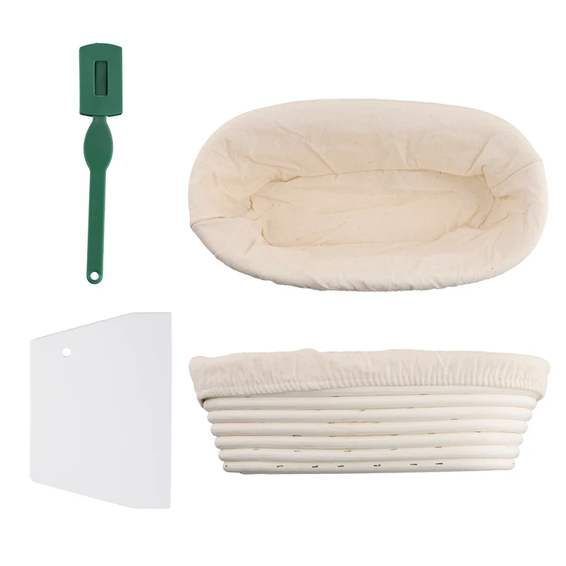 Banneton Proofing Basket Set - Artisan Sourdough Bread Bakery Basket,Dough Scraper/Cutter & Brotform Cloth Liner
Banneton Proofing Basket Set - Artisan Sourdough Bread Bakery Basket,Dough Scraper/Cutter & Brotform Cloth Liner
