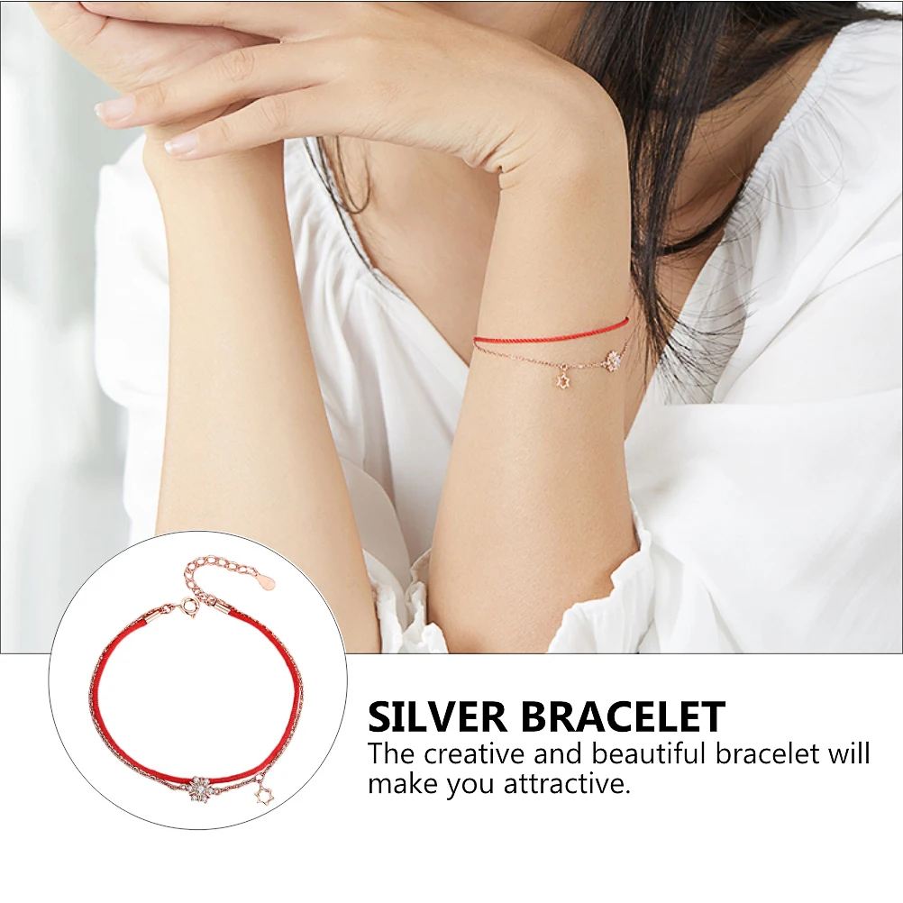 Red Rope Bracelet 925 Sterling Silver Adjustable Woman Lucky Snowflake Beautiful Fortunate Jewelry Travel Commemoration Staff
Red Rope Bracelet 925 Sterling Silver Adjustable Woman Lucky Snowflake Beautiful Fortunate Jewelry Travel Commemoration Staff