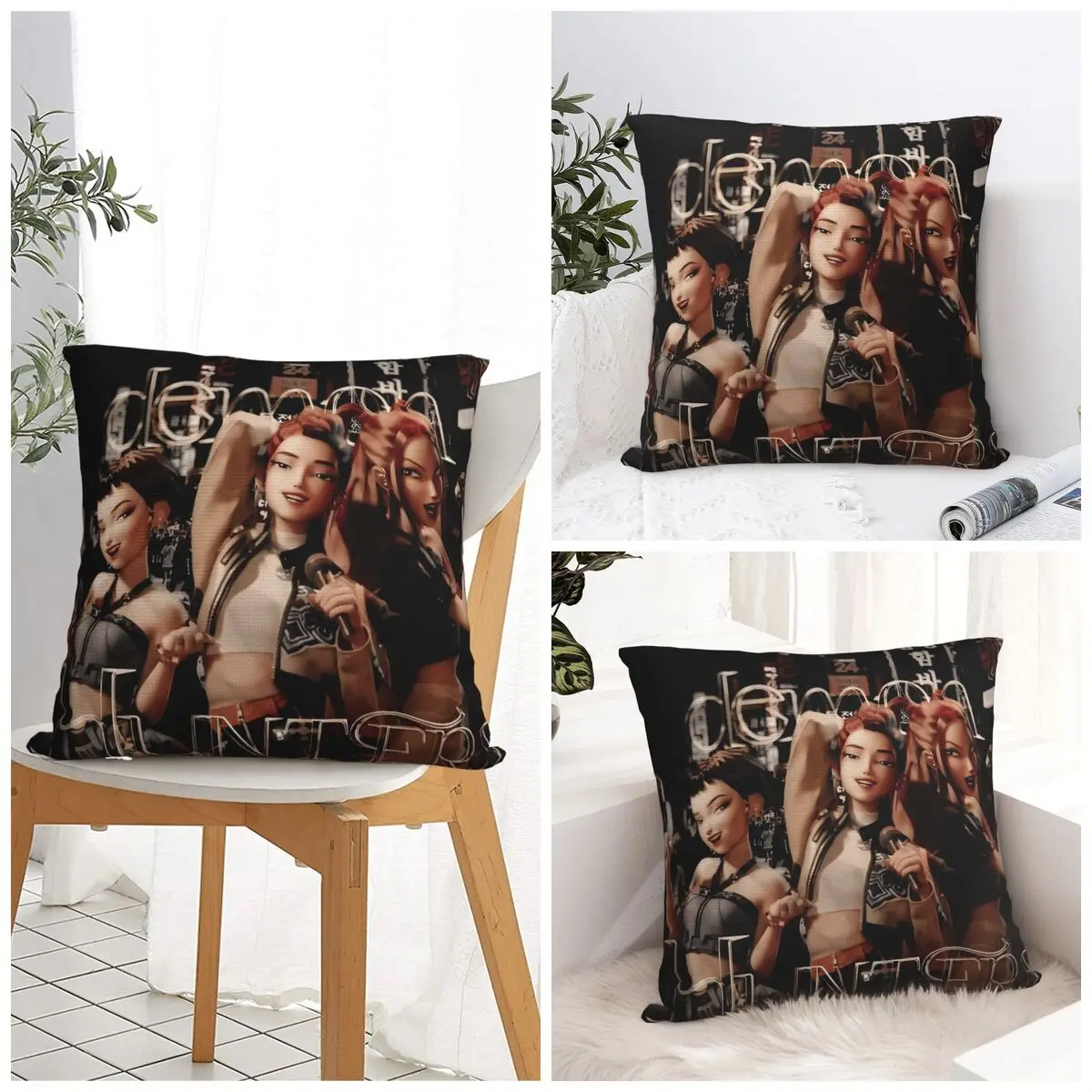 Pillow Cover KPop Demon Hunters Printed Cushion Cover Vintage Pillow Case For Sofa Home Decoration Pillowcases 
Pillow Cover KPop Demon Hunters Printed Cushion Cover Vintage Pillow Case For Sofa Home Decoration Pillowcases