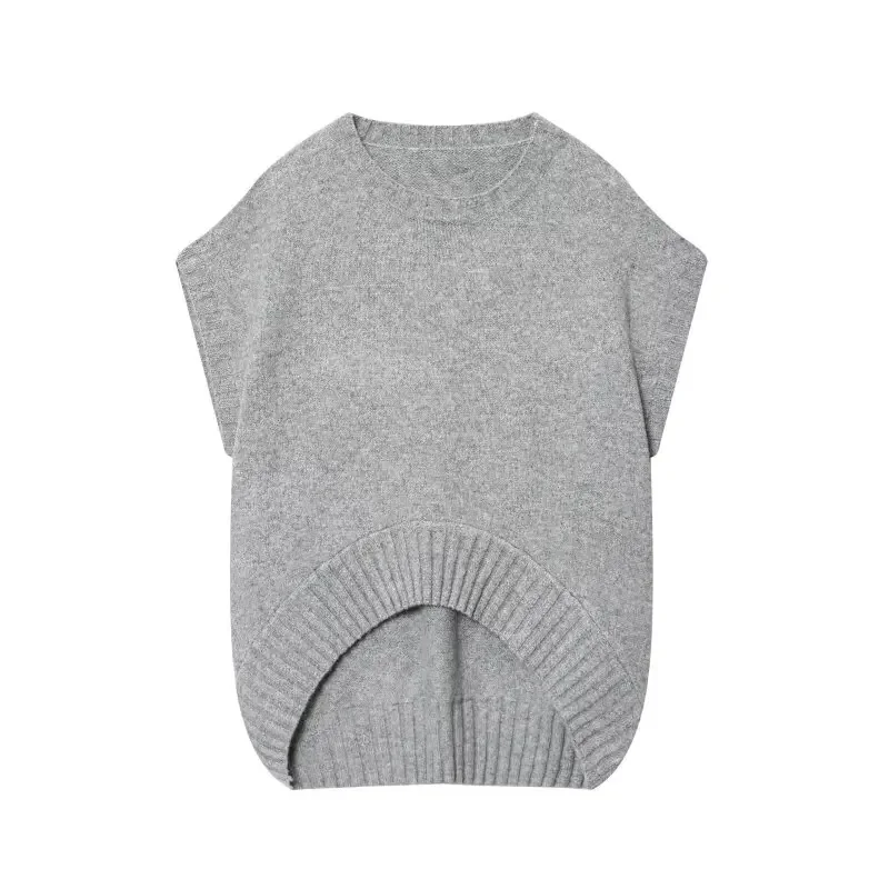 Lady O-neck Sleeveless Sweater Simple Warm Winter Knitwear Soft Chic Female Tops Women Grey Loose Pullover Tops Vest Sweater
Lady O-neck Sleeveless Sweater Simple Warm Winter Knitwear Soft Chic Female Tops Women Grey Loose Pullover Tops Vest Sweater