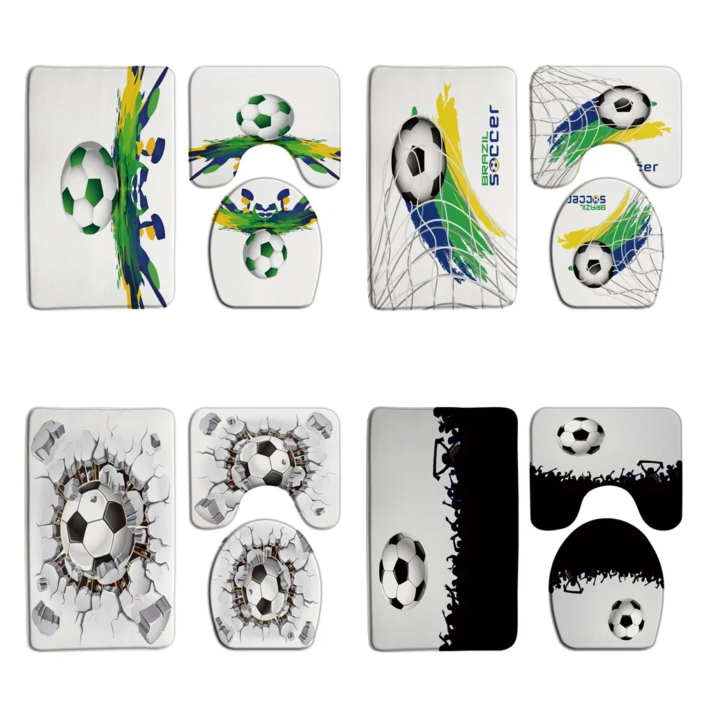 3Pcs Bath Rug Set Green Sports Soccer Water Absorbent Bathroom Mat Non-Slip U-Shaped Toilet Seat Cover for Tub Shower Home Decor
3Pcs Bath Rug Set Green Sports Soccer Water Absorbent Bathroom Mat Non-Slip U-Shaped Toilet Seat Cover for Tub Shower Home Decor