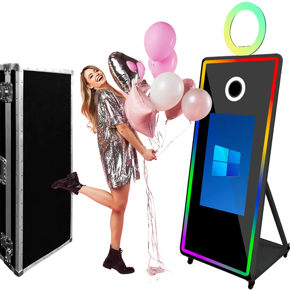 32" Touch Screen Photobooth Portable 65 Inch Mirror magic Photo Booth Machine For Wedding Party Activity Free fill light,carpets
32" Touch Screen Photobooth Portable 65 Inch Mirror magic Photo Booth Machine For Wedding Party Activity Free fill light,carpets