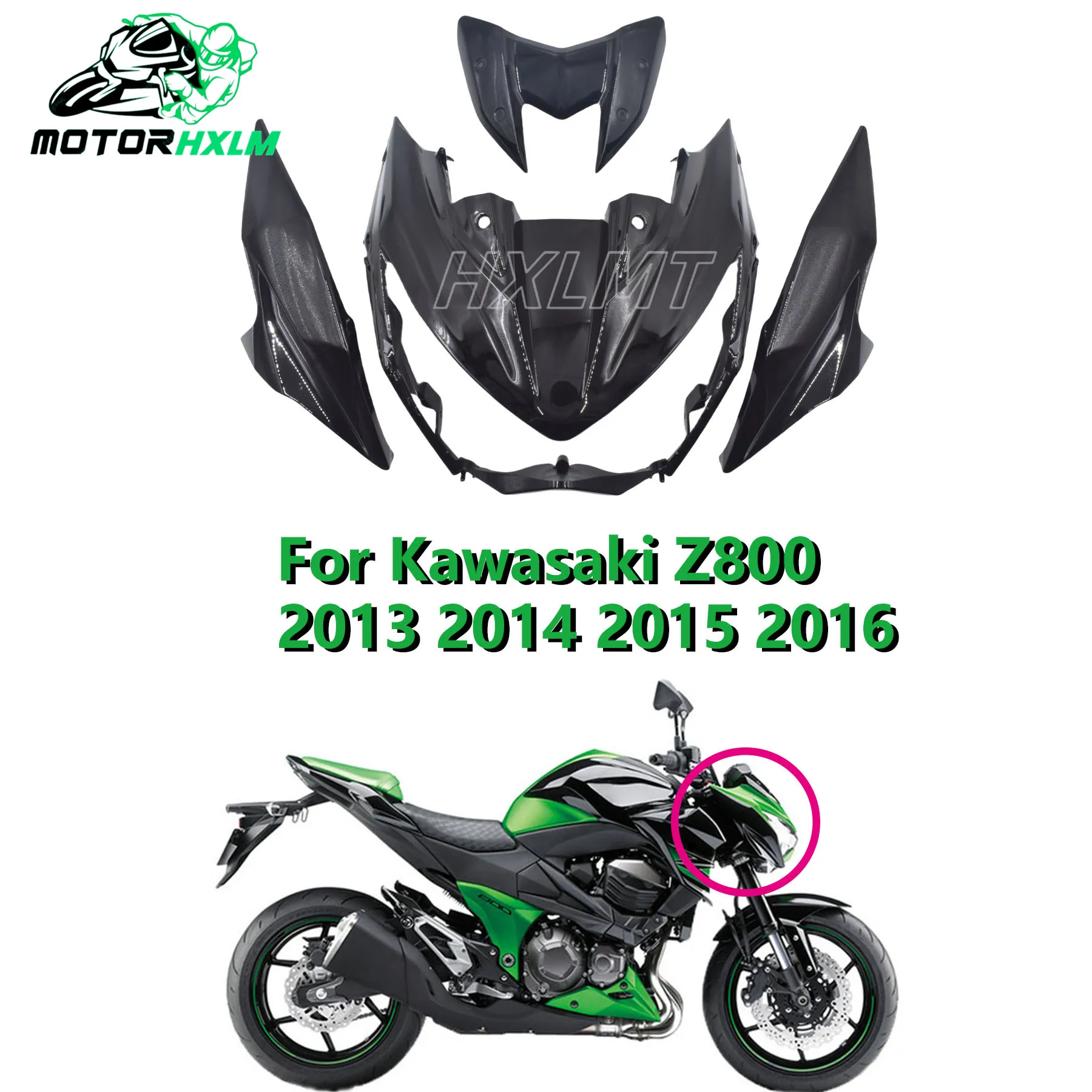 For Kawasaki Z800 2013 - 2014 - 2016 Headlight fairing upper nasal mask front steering signal bracket lower panel of headlight
For Kawasaki Z800 2013 - 2014 - 2016 Headlight fairing upper nasal mask front steering signal bracket lower panel of headlight