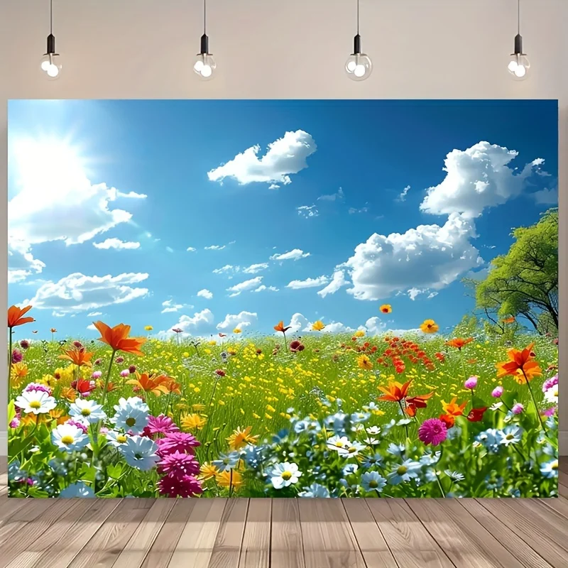 1 piece, polyester wildflower field background, blue sky and cloud printing, multi-purpose background, festival party
1 piece, polyester wildflower field background, blue sky and cloud printing, multi-purpose background, festival party