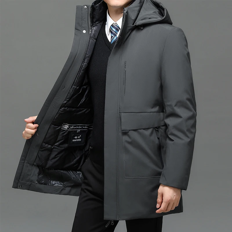 Winter Long Warm Jacket Men Parkas Thicken Warm Solid Color Casual Warm Cotton Hooded Mid Length Parka Fashion New Streetwear
Winter Long Warm Jacket Men Parkas Thicken Warm Solid Color Casual Warm Cotton Hooded Mid Length Parka Fashion New Streetwear