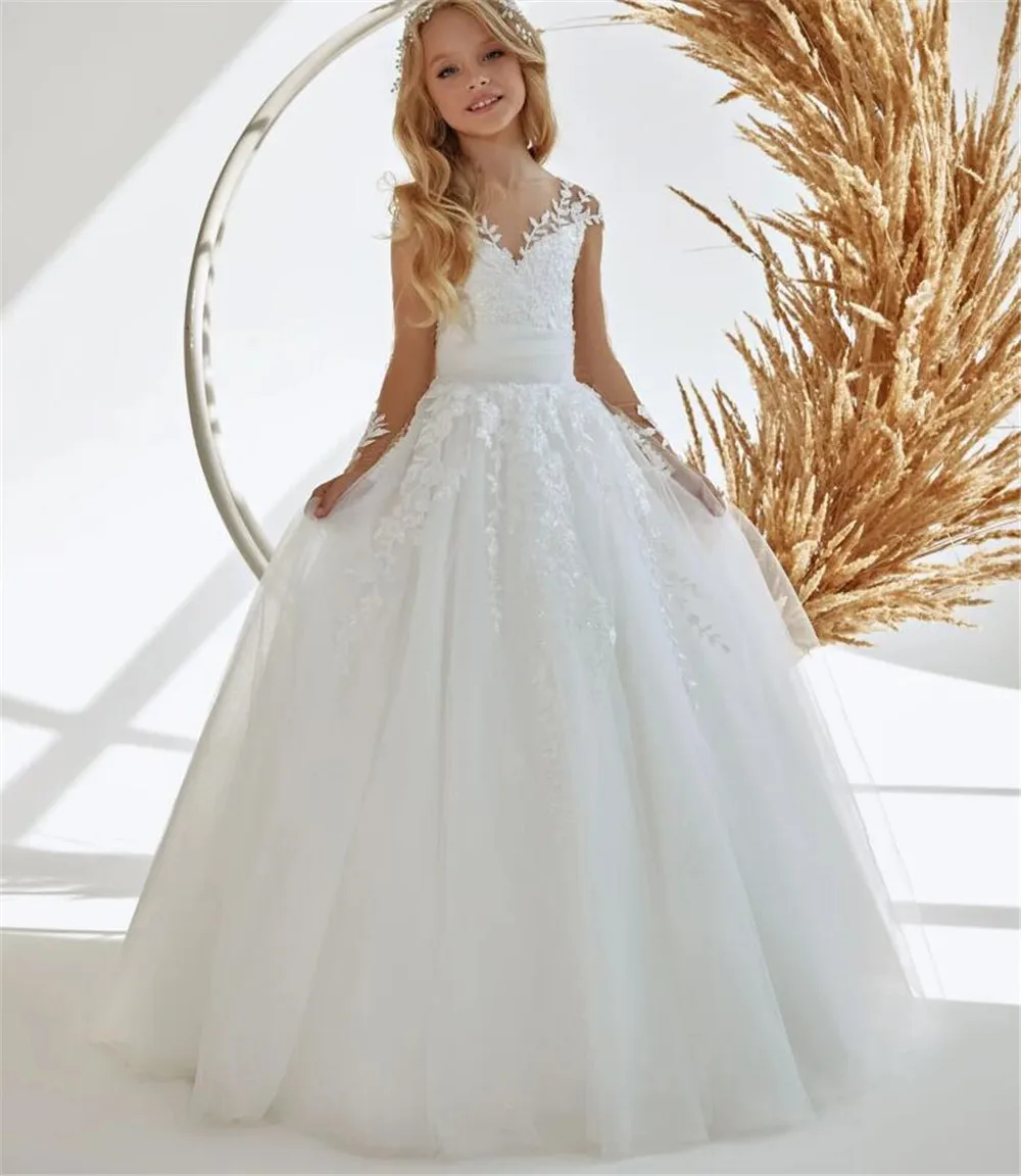 Elegant Kids Flower Girl Dresses For Wedding Long Sleeves Ball Gown Bridesmaid Dress Girls Wedding Party Gown First Communion
Elegant Kids Flower Girl Dresses For Wedding Long Sleeves Ball Gown Bridesmaid Dress Girls Wedding Party Gown First Communion