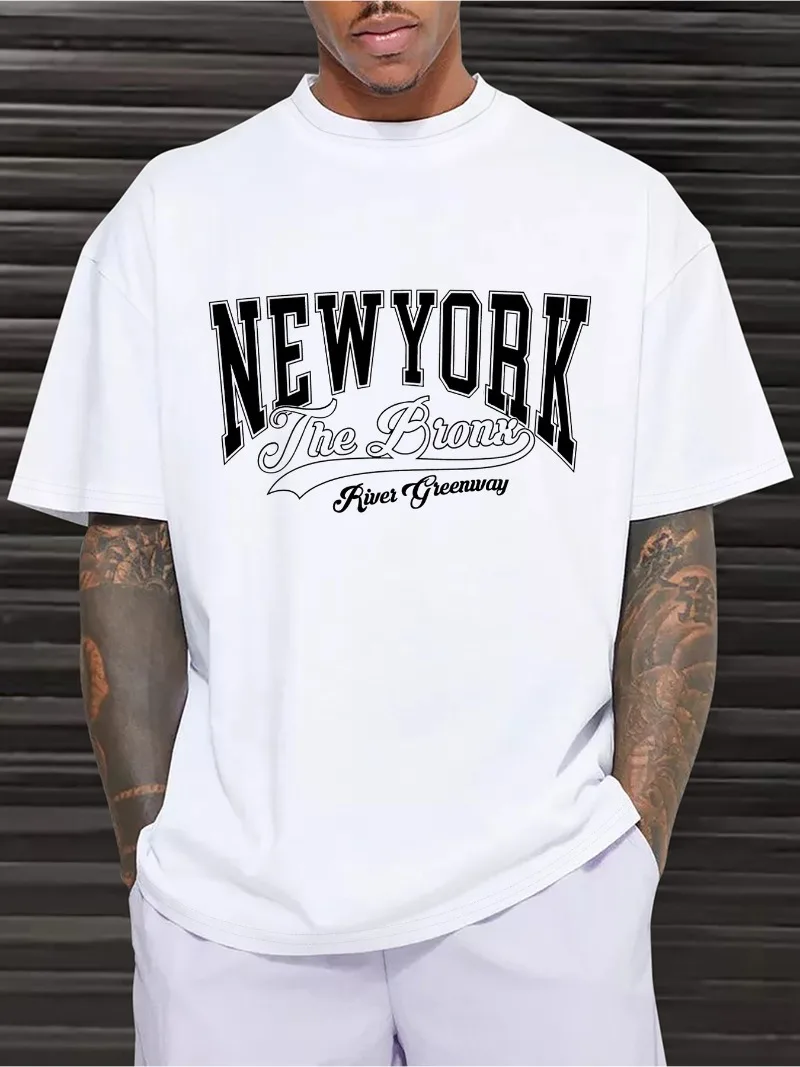 Men's T-shirt, New Summer 2024 New York Letter Print T-shirt, Casual Fashion Men's Round Neck Short Sleeve
Men's T-shirt, New Summer 2024 New York Letter Print T-shirt, Casual Fashion Men's Round Neck Short Sleeve