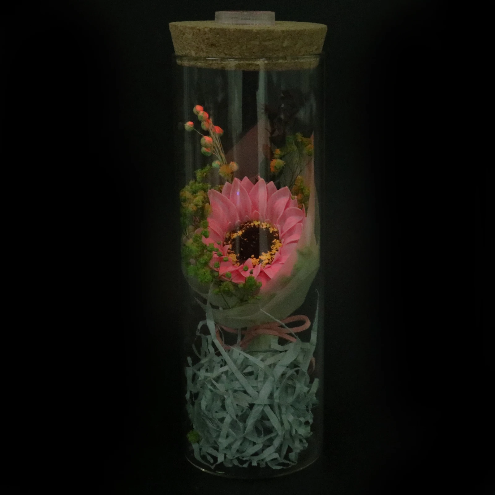 Preserved Flower Bottle Decor Romantic Wishing Bottle LED Sunflower Gifts Eternal Carnation Artificial Flower Home Wedding Party 
Preserved Flower Bottle Decor Romantic Wishing Bottle LED Sunflower Gifts Eternal Carnation Artificial Flower Home Wedding Party