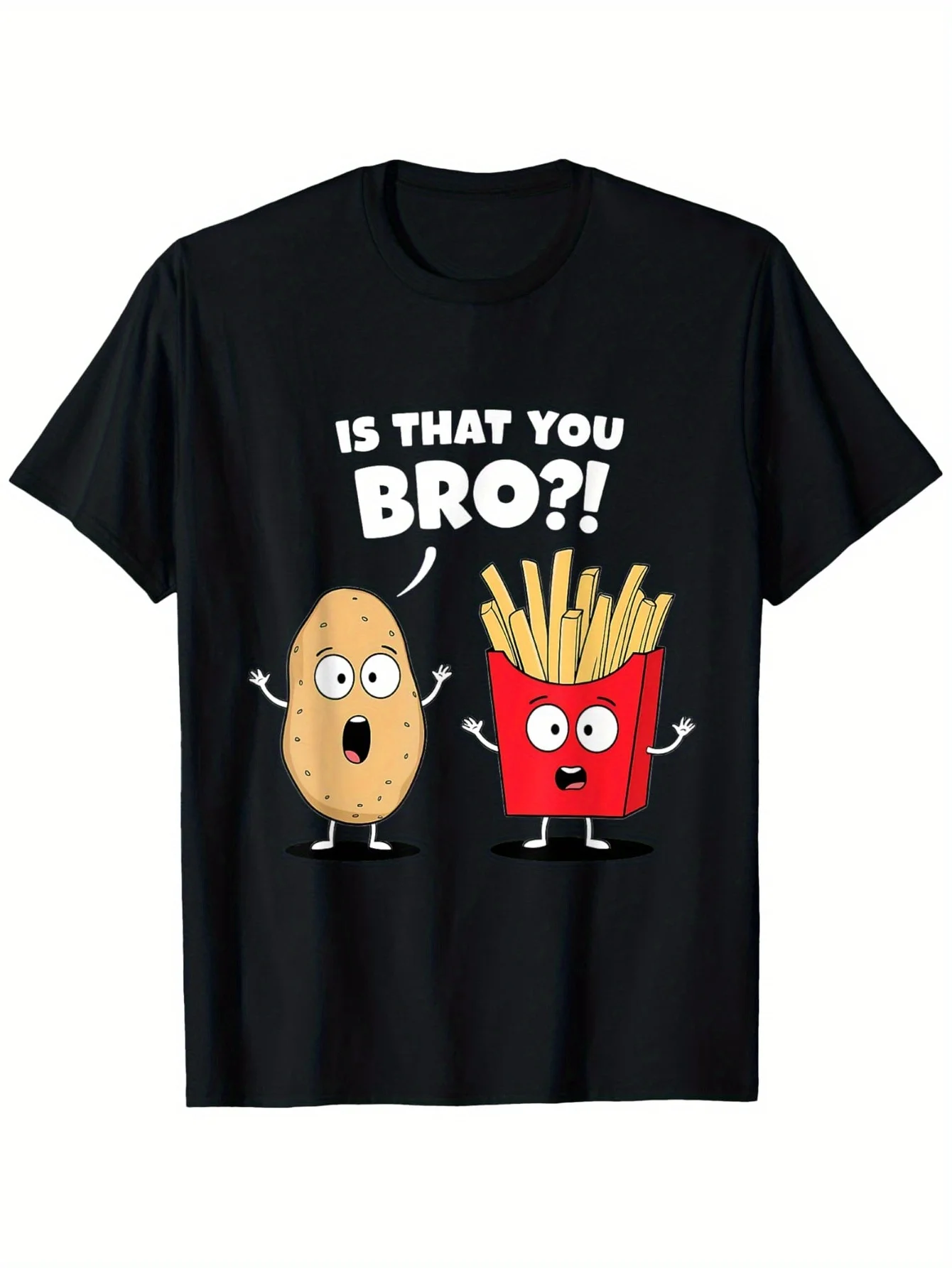 Funny Potato & Fries Men's Tee, 100% Cotton Cartoon Foodie Gift Tee
Funny Potato & Fries Men's Tee, 100% Cotton Cartoon Foodie Gift Tee