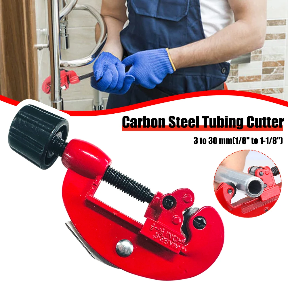 Carbon Steel Tubing Cutter 1/8" to 1-1/8" Stainless Steel Aluminum Copper Pipe Cutter
Carbon Steel Tubing Cutter 1/8" to 1-1/8" Stainless Steel Aluminum Copper Pipe Cutter