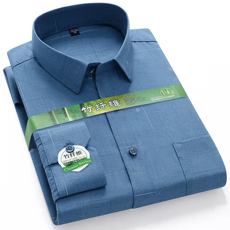 New Mens Bamboo Fiber Long Sleeve Shirts Stretch Anti-wrinkle Non-ironing Slim Fashion Casual Business Office Man Shirt Clothing
New Mens Bamboo Fiber Long Sleeve Shirts Stretch Anti-wrinkle Non-ironing Slim Fashion Casual Business Office Man Shirt Clothing