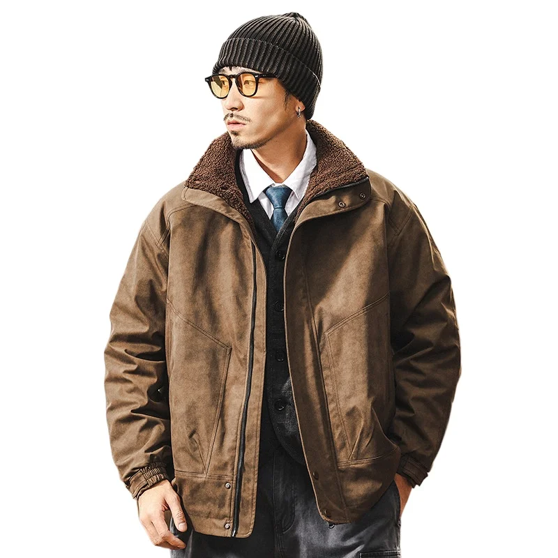 Faux Fur Lamb Wool Bomber Jacket Men's Winter Thicken Streetwear Fashion Loose Casual Outdoor Warm Cargo Motorcycle Jacket Coat
Faux Fur Lamb Wool Bomber Jacket Men's Winter Thicken Streetwear Fashion Loose Casual Outdoor Warm Cargo Motorcycle Jacket Coat