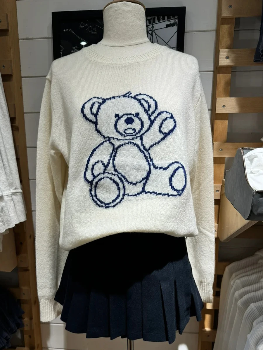 Bears Jacquard Cute Knit Sweaters Women Spring O-neck Long Sleeve Cotton Jumper Vintage Sweet Preppy Style Pull Sweater Tops Y2K
Bears Jacquard Cute Knit Sweaters Women Spring O-neck Long Sleeve Cotton Jumper Vintage Sweet Preppy Style Pull Sweater Tops Y2K