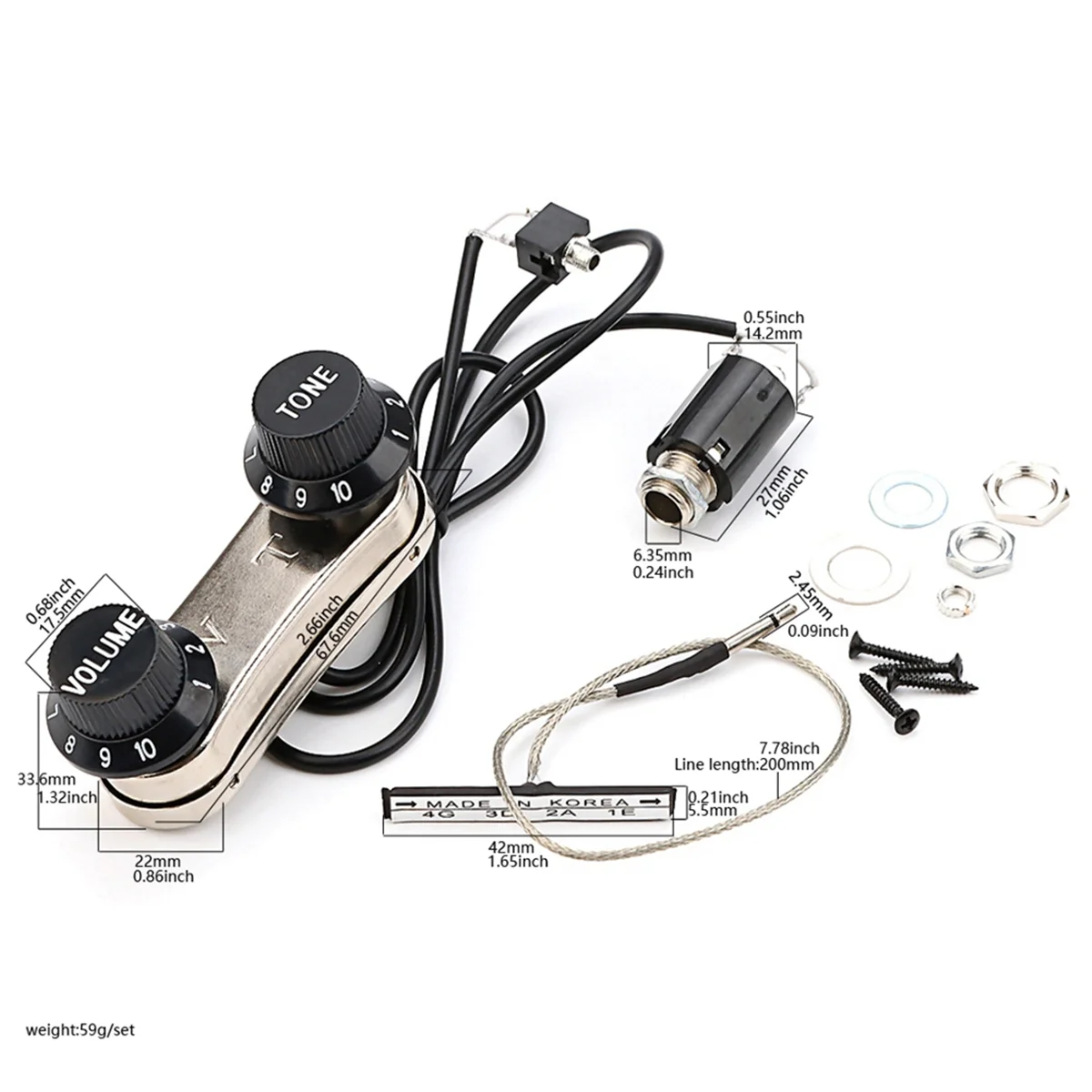 Violin Pickup Piezo Transducer Bridge Set with Tone Volume Knob for Violin Parts
Violin Pickup Piezo Transducer Bridge Set with Tone Volume Knob for Violin Parts