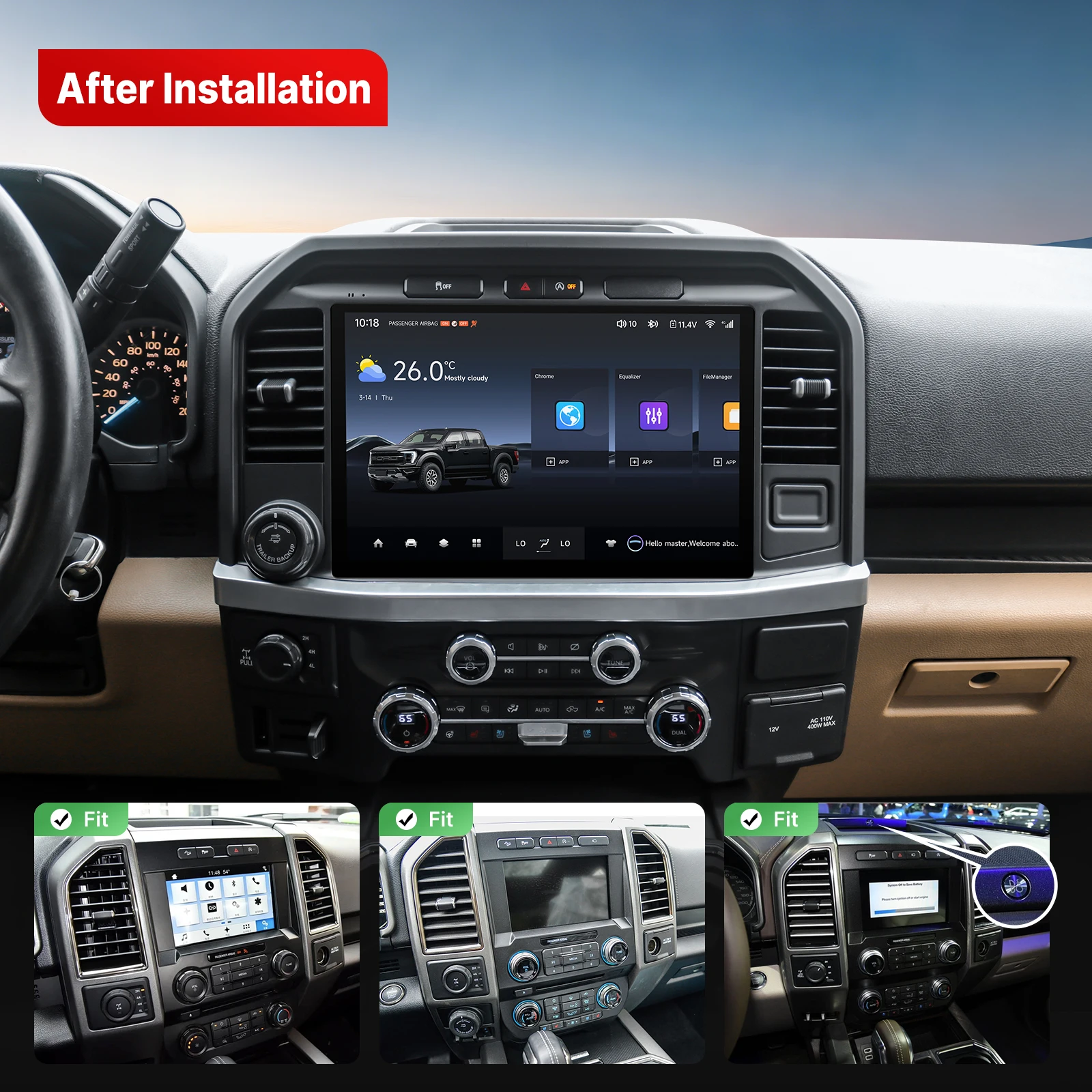 Автомагнитола Youducar 13 дюймов с Android, DVD-плеером и навигацией для Ford F150 2015-2021, Apple CarPlay, Android Auto
Автомагнитола Youducar 13 дюймов с Android, DVD-плеером и навигацией для Ford F150 2015-2021, Apple CarPlay, Android Auto