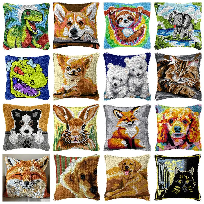 Dinosaur Corgi Latch Hook Kits Rugs Animals Latch Hook Rug Making Kits Smyrna Buttons Package DIY Embroidery Carpet Pillow Gifts
Dinosaur Corgi Latch Hook Kits Rugs Animals Latch Hook Rug Making Kits Smyrna Buttons Package DIY Embroidery Carpet Pillow Gifts