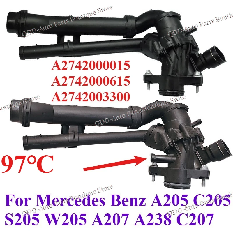 97℃ A2742000015 A2742000615 A2742003300 For Mercedes Benz A205 C205 S205 W205 A207 A238 C207 Engine Coolant Thermostat Assembly
97℃ A2742000015 A2742000615 A2742003300 For Mercedes Benz A205 C205 S205 W205 A207 A238 C207 Engine Coolant Thermostat Assembly