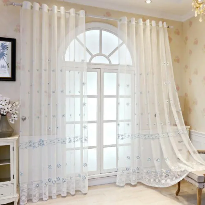 FF1039 Window screen curtain Nordic light luxury white embroidered window screen
FF1039 Window screen curtain Nordic light luxury white embroidered window screen