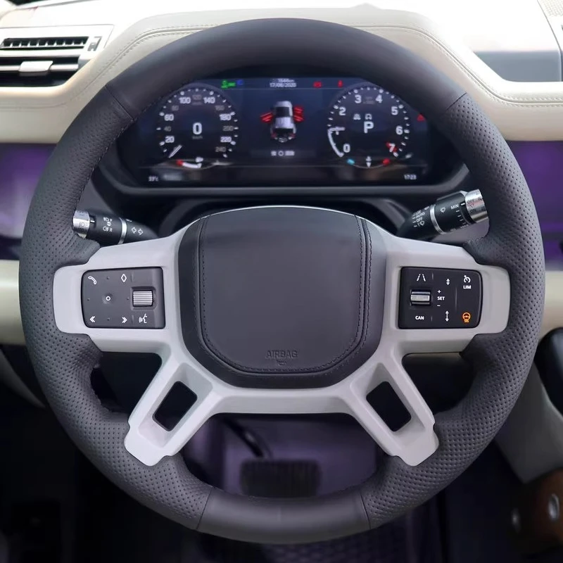 Hand-Stitched Suede Nappa Leather Steering Wheel Cover Wrap For Land Rover Defender Discovers 5 Range Rovers Car Accessories
Hand-Stitched Suede Nappa Leather Steering Wheel Cover Wrap For Land Rover Defender Discovers 5 Range Rovers Car Accessories