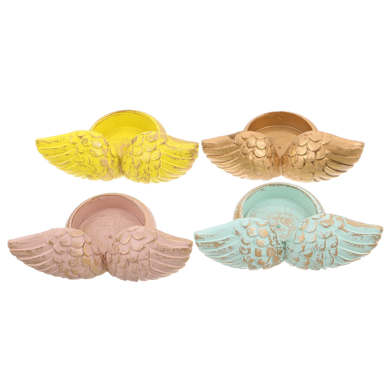 4Pcs Angel Wing Resin Candlestick Holder Romantic Stand Wedding Baptism Memorial Table Centerpiece Party Tealight 
4Pcs Angel Wing Resin Candlestick Holder Romantic Stand Wedding Baptism Memorial Table Centerpiece Party Tealight