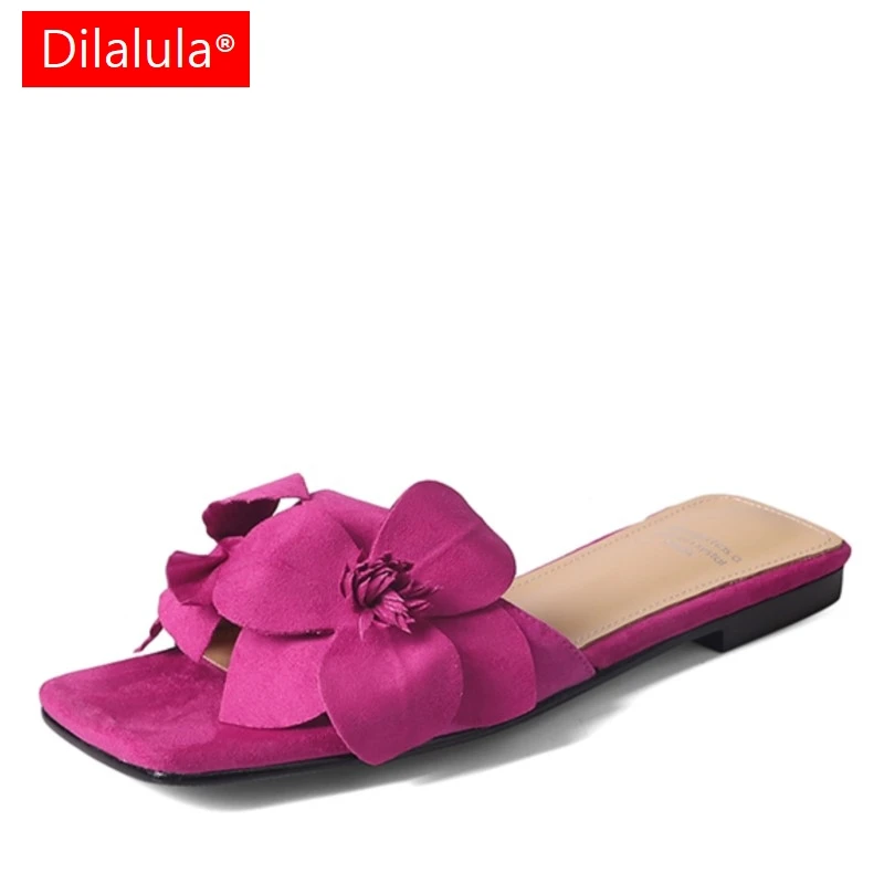 Dilalula 2025 шлепанцы из натуральной кожи, женские туфли-лодочки на плоской подошве с милым цветком, летние каникулы, женские удобные повседневные шлепанцы на плоской подошве 
Dilalula 2025 шлепанцы из натуральной кожи, женские туфли-лодочки на плоской подошве с милым цветком, летние каникулы, женские удобные повседневные шлепанцы на плоской подошве