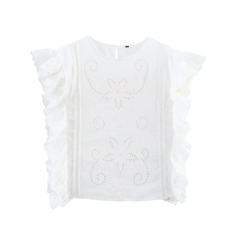 Summer Women's Hollowed Out Embroidered Vest Top 2026 New Fashionable Sleeveless Tank Short Tops
Summer Women's Hollowed Out Embroidered Vest Top 2026 New Fashionable Sleeveless Tank Short Tops