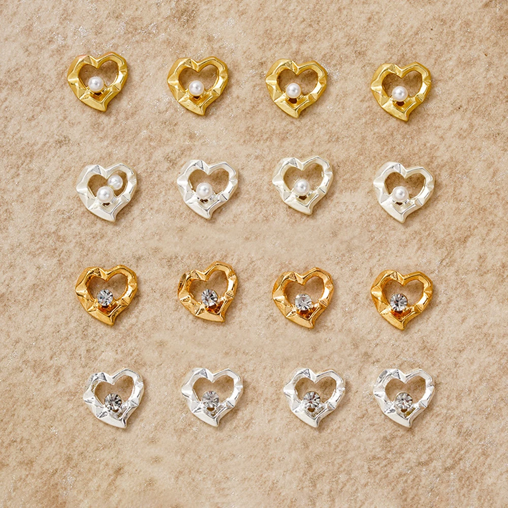 10pcs Hollow Heart Nail Art Charm 3D Gold/Silver Sailor Metal Diamond Pearl Love Nail Jewelry DIY Luxury Nail Accessories
10pcs Hollow Heart Nail Art Charm 3D Gold/Silver Sailor Metal Diamond Pearl Love Nail Jewelry DIY Luxury Nail Accessories