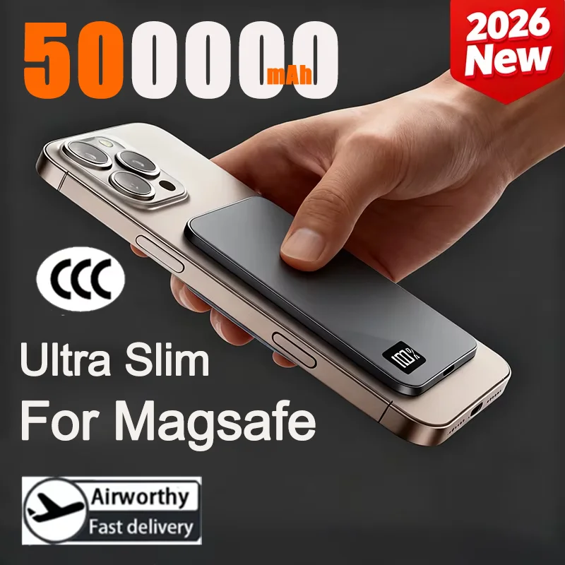 Портативный беспроводной внешний аккумулятор на 500000 мАч, ультратонкий, с сертификатом CCC, магнитной сверхбыстрой зарядкой и электронным дисплеем для MagSafe
Портативный беспроводной внешний аккумулятор на 500000 мАч, ультратонкий, с сертификатом CCC, магнитной сверхбыстрой зарядкой и электронным дисплеем для MagSafe