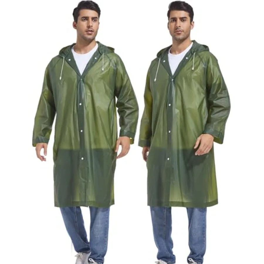 2-Pack Reusable Rain Ponchos for Adults, Raincoats Emergency for Women/Men with Drawstring and Sleeves
2-Pack Reusable Rain Ponchos for Adults, Raincoats Emergency for Women/Men with Drawstring and Sleeves