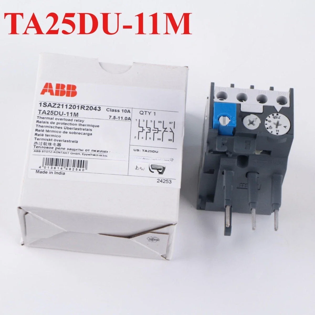 TA25DU-11M 10135413 1SAZ211201R2043 Thermal Overload Relay
TA25DU-11M 10135413 1SAZ211201R2043 Thermal Overload Relay