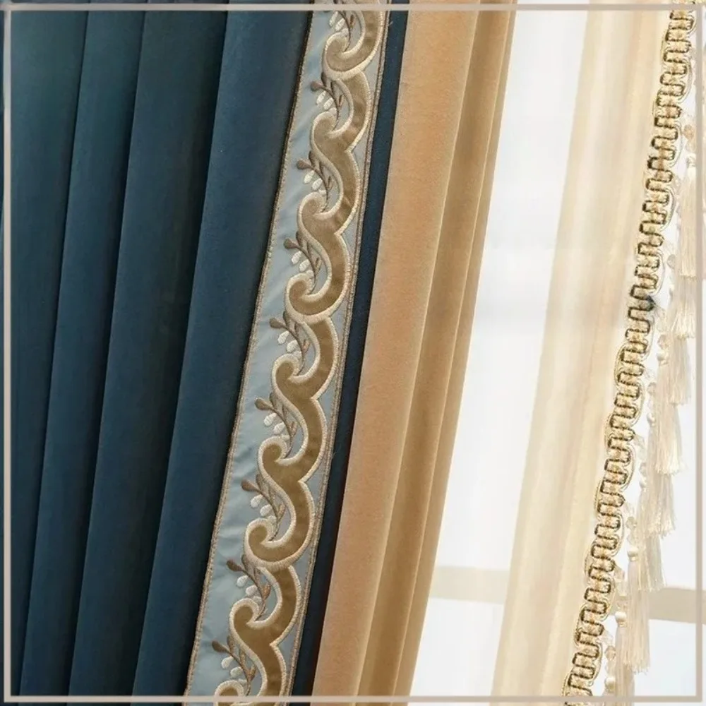 Европейские листья, зеленый бархат, роскошные плотные шторы для гостиной, спальни, столовой, ретро-декор, индивидуальный размер, белый тюль
Европейские листья, зеленый бархат, роскошные плотные шторы для гостиной, спальни, столовой, ретро-декор, индивидуальный размер, белый тюль