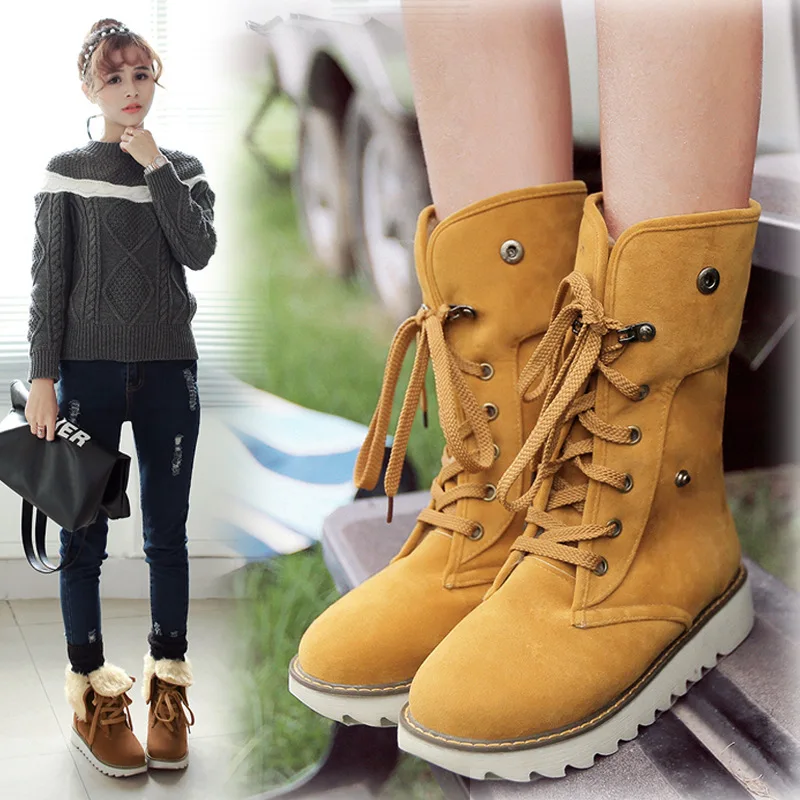 Women's Camel Suede Lace Up Snow Boots with Faux Fur Lining Fashionable Lug Sole Boots Warm Stylish Footwear for Winter Casual
Women's Camel Suede Lace Up Snow Boots with Faux Fur Lining Fashionable Lug Sole Boots Warm Stylish Footwear for Winter Casual