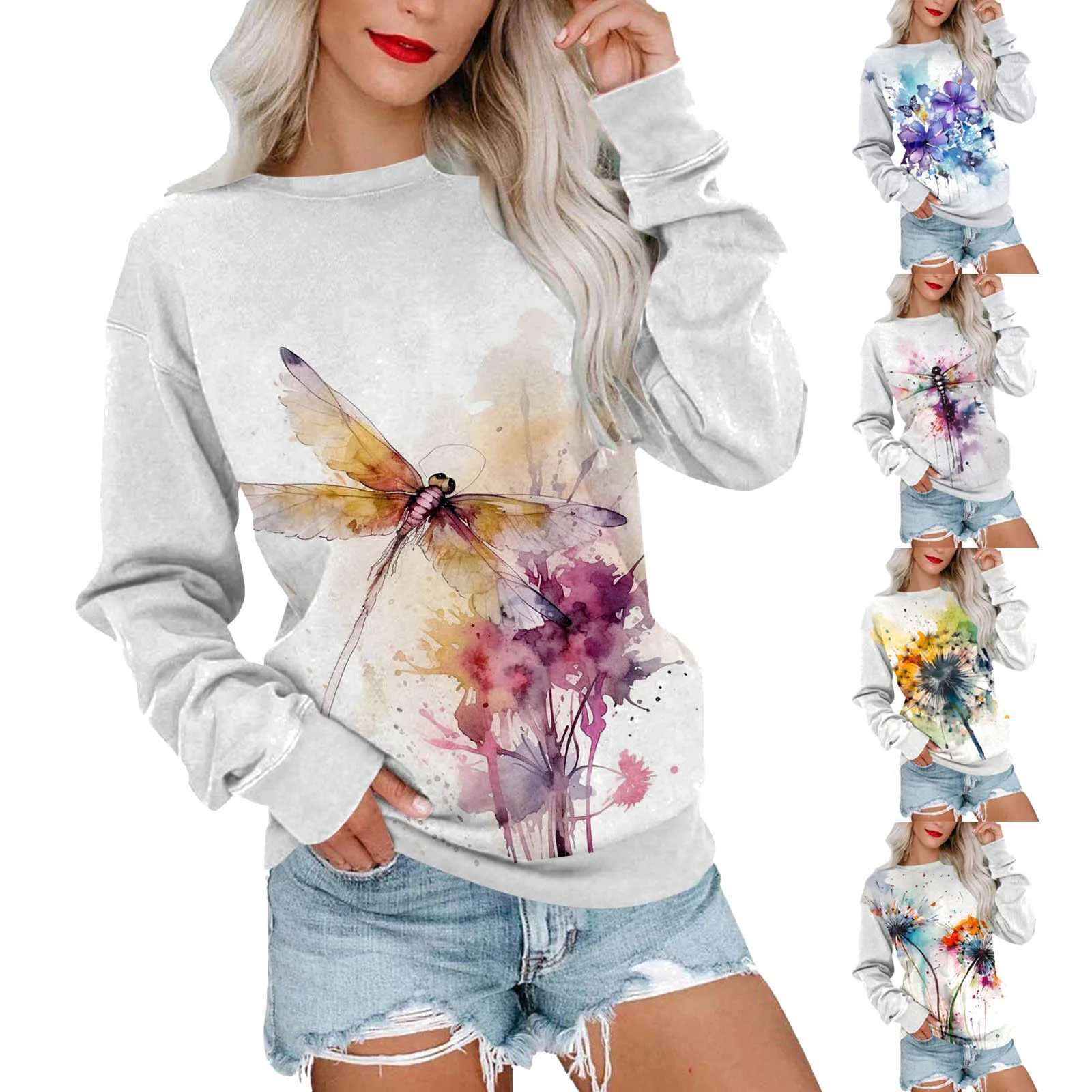 Girl Women Autumn And Winter Casual Simple Round Neck Pullover Sweatshirt Printed Long Sleeve Hoodie Ladies Hoodies Jackets
Girl Women Autumn And Winter Casual Simple Round Neck Pullover Sweatshirt Printed Long Sleeve Hoodie Ladies Hoodies Jackets