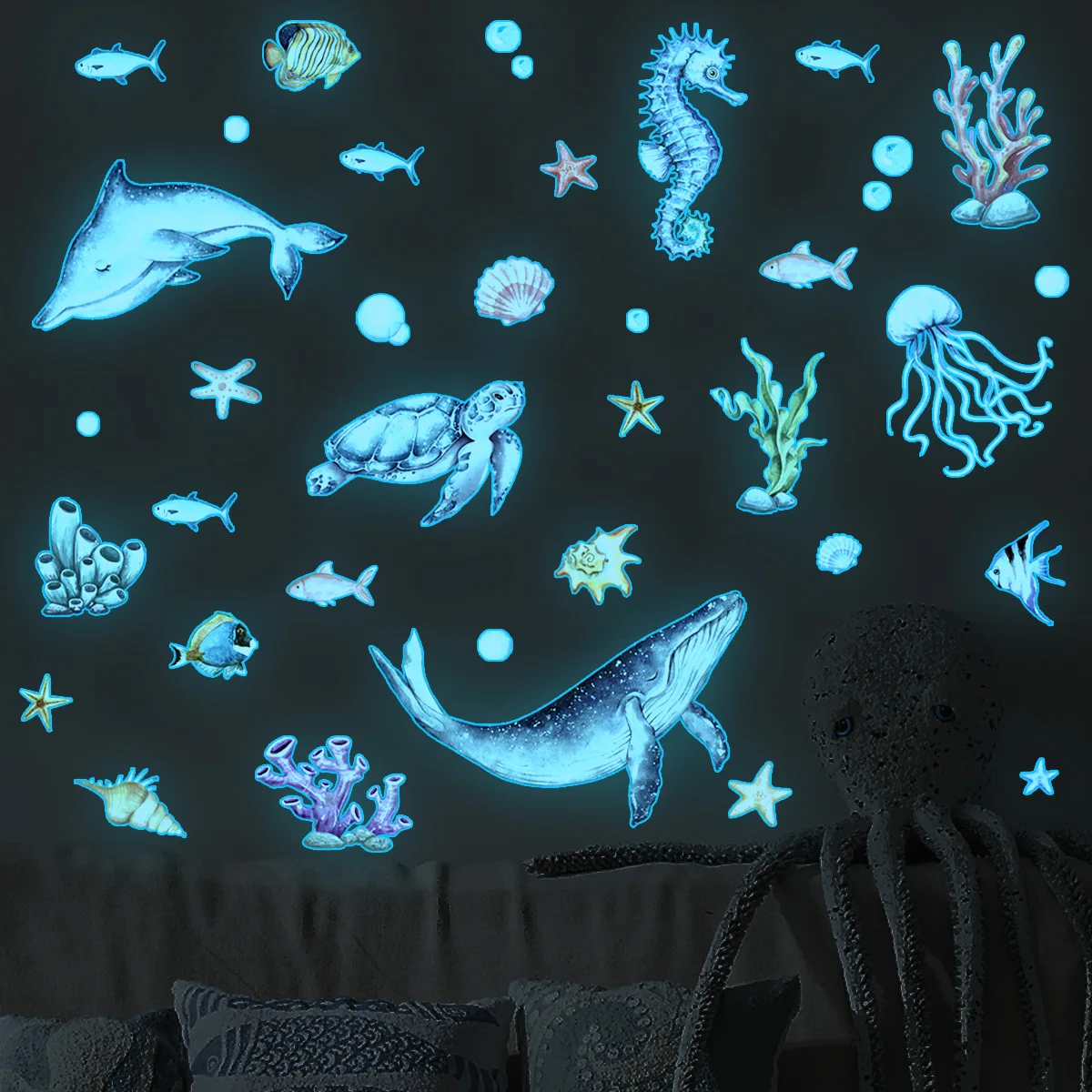 Luminous Ocean Animal Wall Sticker For Kids Bedroom Decor Baby Room Fluorescent Whale Sticker Glow In The Dark Home Decoration
Luminous Ocean Animal Wall Sticker For Kids Bedroom Decor Baby Room Fluorescent Whale Sticker Glow In The Dark Home Decoration