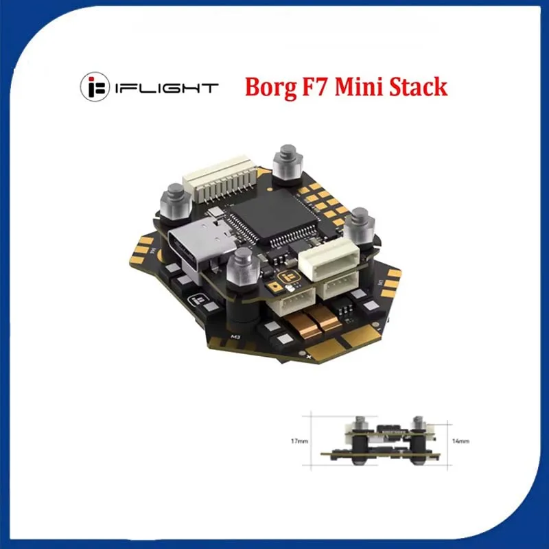 iFlight Borg F7 Mini Stack with Borg F7 Mini FC Flight Controller / Borg Mini 60 ESC for FPV Racing Drone Accessories
iFlight Borg F7 Mini Stack with Borg F7 Mini FC Flight Controller / Borg Mini 60 ESC for FPV Racing Drone Accessories