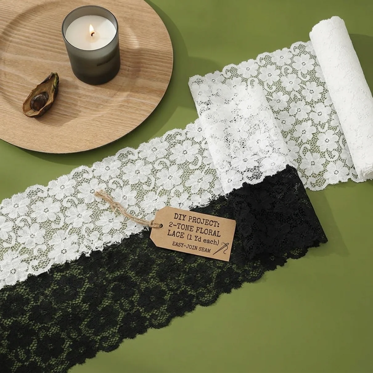 Lace trim fabric, garment accessories, skirt and lingerie trim, suitable for sewing DIY gloves, masks, safety leggings
Lace trim fabric, garment accessories, skirt and lingerie trim, suitable for sewing DIY gloves, masks, safety leggings