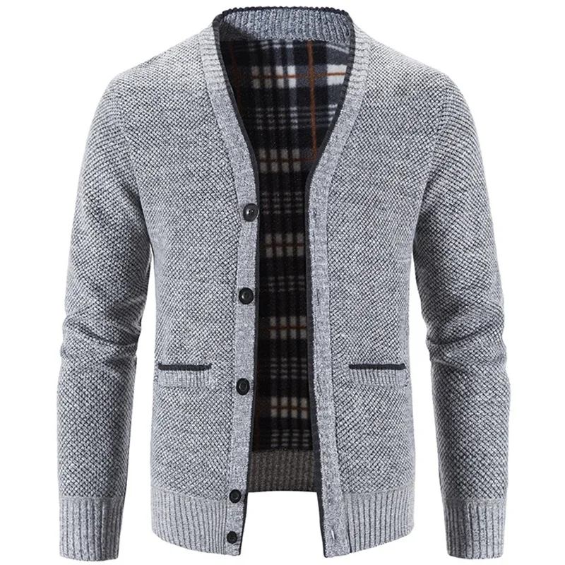 Brand Business Men's Knit Cardigan Autumn Winter Sweater Coat Man Clothes Luxury Brand Button Fleece Lined Male Knitting Jackets
Brand Business Men's Knit Cardigan Autumn Winter Sweater Coat Man Clothes Luxury Brand Button Fleece Lined Male Knitting Jackets