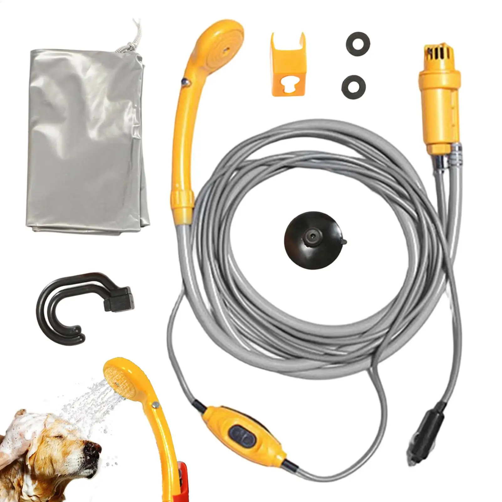 Portable Shower Multifunctional 12V Electric Portable Hiking Shower Pump For Motorcycle RV Car Wash Hiking Beach Travel
Portable Shower Multifunctional 12V Electric Portable Hiking Shower Pump For Motorcycle RV Car Wash Hiking Beach Travel