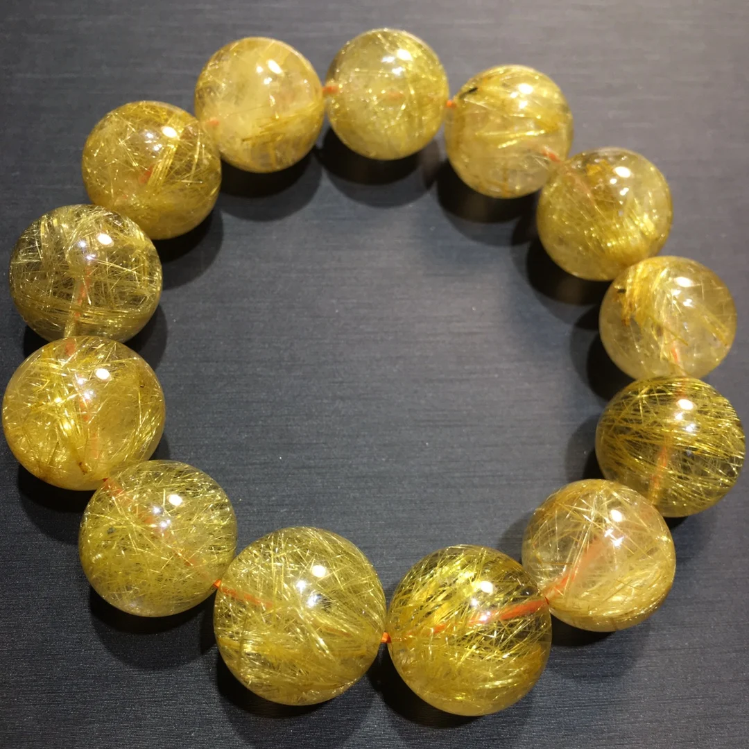 Natural Gold Rutilated Quartz Titanium Bracelet Cat Eye 16.5-17.5mm Wealthy Woman Men Clear Round Beads Jewelry Brazil AAAAAAA
Natural Gold Rutilated Quartz Titanium Bracelet Cat Eye 16.5-17.5mm Wealthy Woman Men Clear Round Beads Jewelry Brazil AAAAAAA