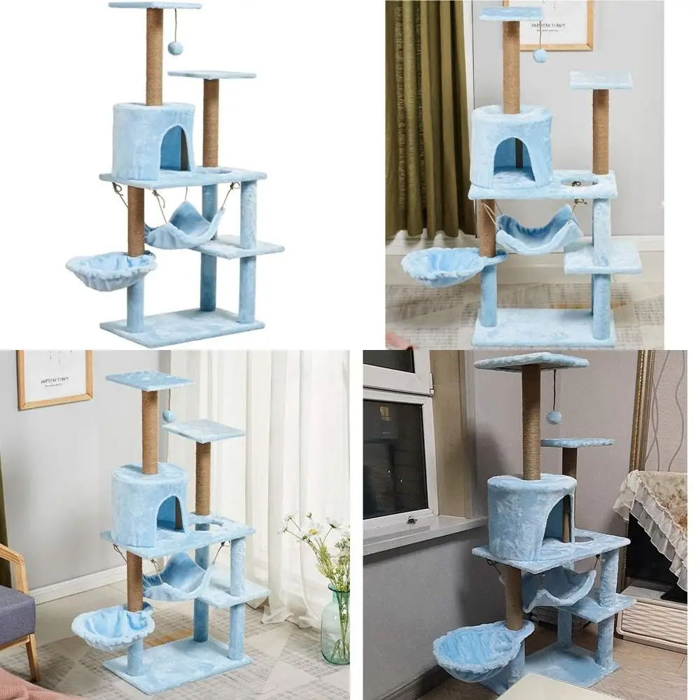 51-дюймовое многоуровневое кошачье дерево с сизалевыми когтеточками, плюшевыми жердонами, кондоминированной мельницей и корзиной
51-дюймовое многоуровневое кошачье дерево с сизалевыми когтеточками, плюшевыми жердонами, кондоминированной мельницей и корзиной