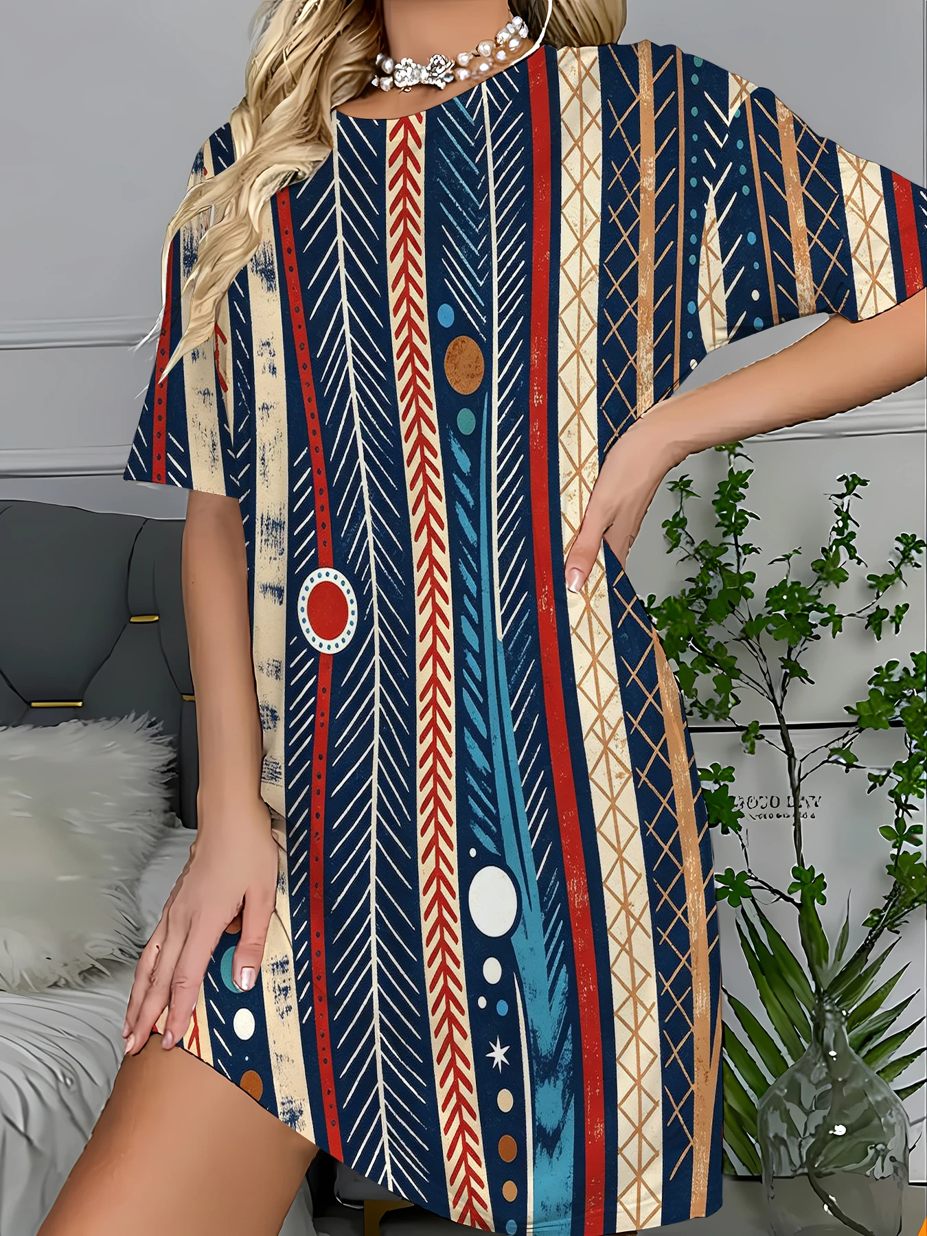 Women's All-Over Print Sleep T-Shirt Dress Casual Summer Nightgown
Women's All-Over Print Sleep T-Shirt Dress Casual Summer Nightgown