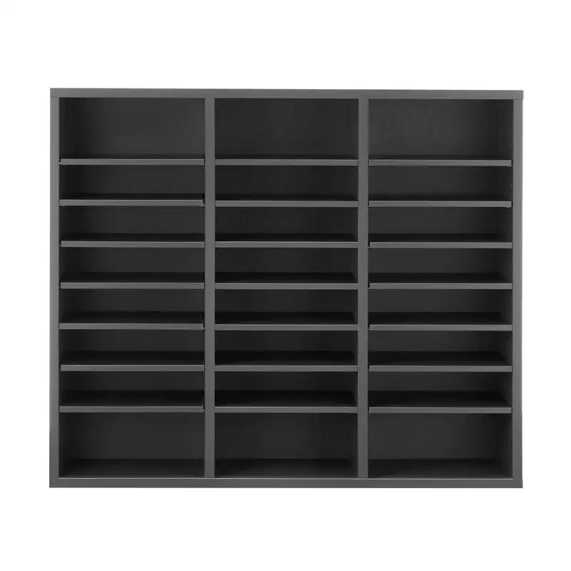 Wooden Paper Sorter 19.3"x12"x16" For Mailroom Classroom Office, 24 Compartments Adjustable Shelves MDF Material Grey Documents Files Storage Organization
Wooden Paper Sorter 19.3"x12"x16" For Mailroom Classroom Office, 24 Compartments Adjustable Shelves MDF Material Grey Documents Files Storage Organization