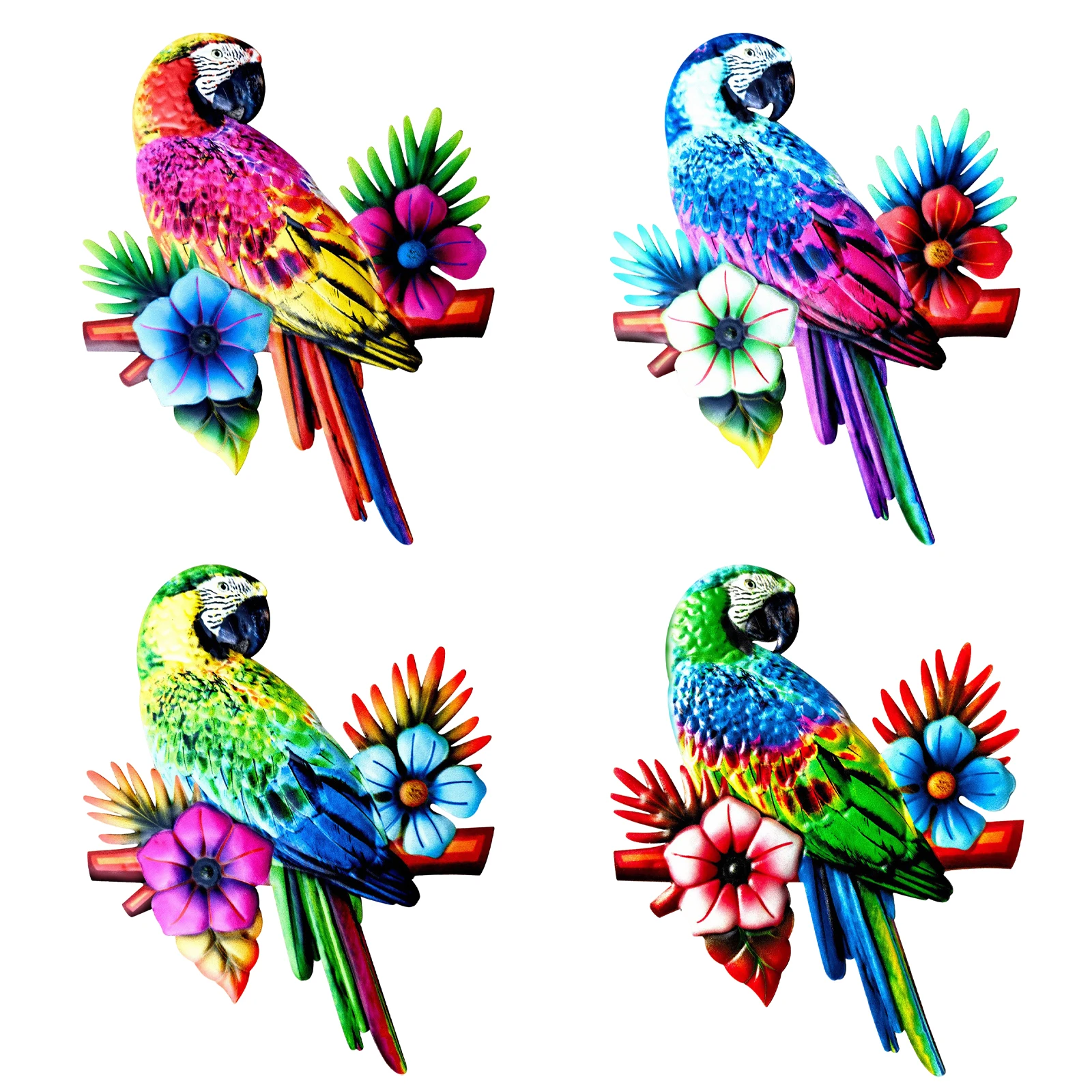 Iron Parrot Wall Decor Colorful Parrot Flowers Leaves Wall Hanging Decor Wall Art Ornament for Outdoor Garden Indoor Living Room
Iron Parrot Wall Decor Colorful Parrot Flowers Leaves Wall Hanging Decor Wall Art Ornament for Outdoor Garden Indoor Living Room