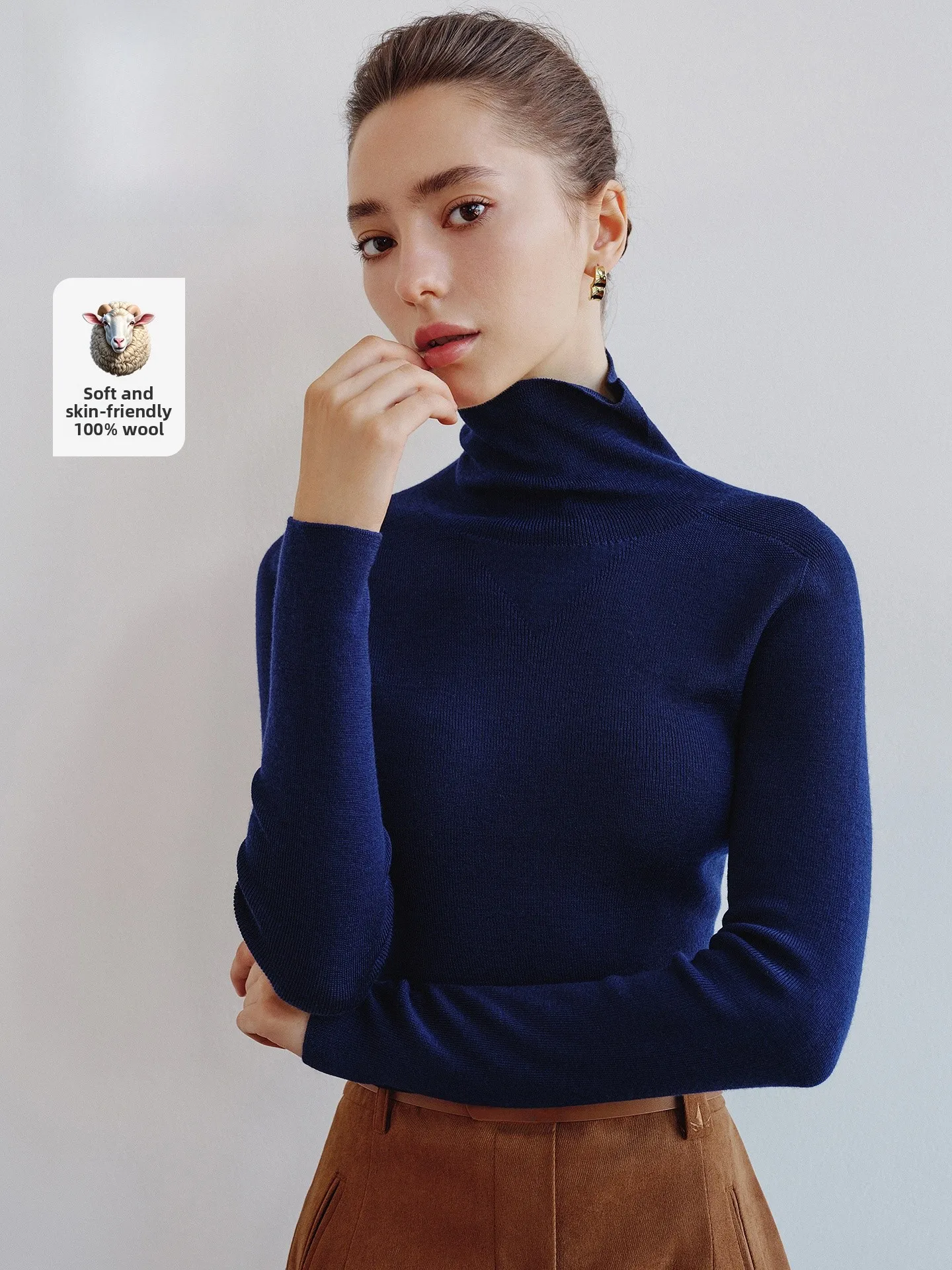 00% Pure Wool Navigare Crew Ne Knitted Sweater Women's Casual Sle Autumn Winter High Collar Long Sve Regular Fit
00% Pure Wool Navigare Crew Ne Knitted Sweater Women's Casual Sle Autumn Winter High Collar Long Sve Regular Fit