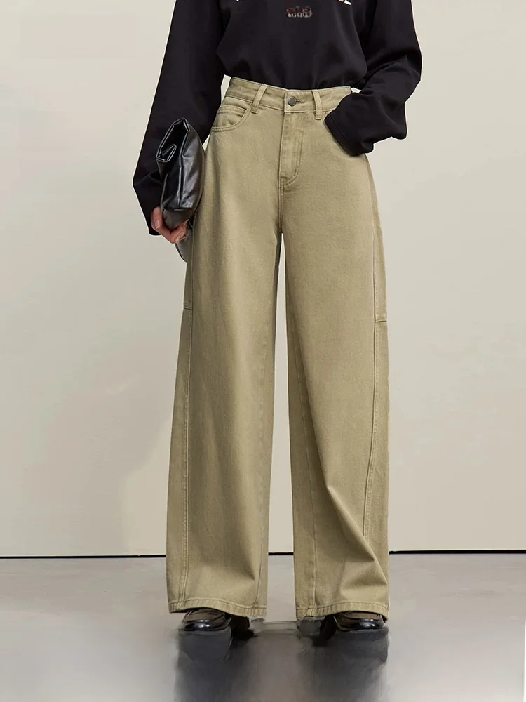 Retro Style Full Cotton Wide Leg Pants Women's Jeans Spring New Arrival Salt Washing Process Natural Waist Zipper Closure
Retro Style Full Cotton Wide Leg Pants Women's Jeans Spring New Arrival Salt Washing Process Natural Waist Zipper Closure
