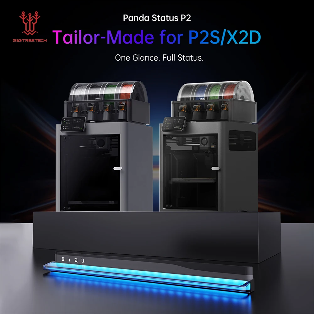 BIGTREETECH Panda Status P2 Smart LED Light Strip For Bambu Lab P2S/X2D 3D Printer RGB Light Bar Real-Time Print Status Warning
BIGTREETECH Panda Status P2 Smart LED Light Strip For Bambu Lab P2S/X2D 3D Printer RGB Light Bar Real-Time Print Status Warning
