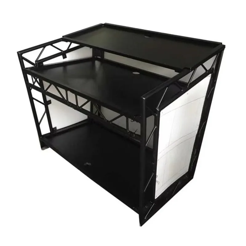 Illuminated Aluminum DJ Stand, Folding DJ Desk, Portable DJ Equipment for Sale
Illuminated Aluminum DJ Stand, Folding DJ Desk, Portable DJ Equipment for Sale