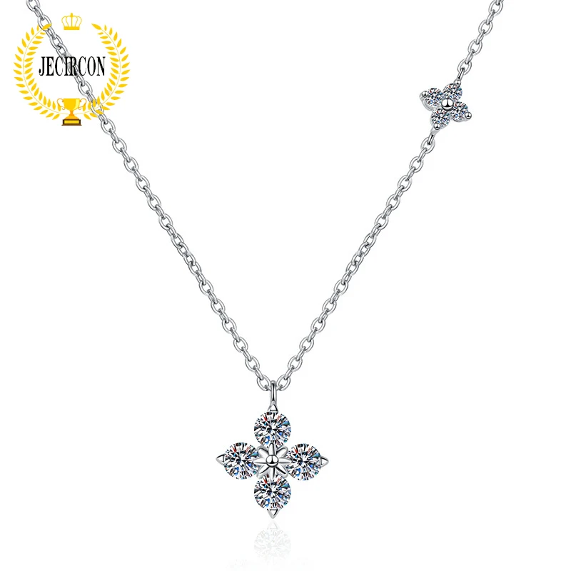 JECIRCON 925 Sterling Silver Necklace for Women 1.2 Carat Moissanite Diamond Pendant High-end Floral Clavicle Chain Fine Jewelry
JECIRCON 925 Sterling Silver Necklace for Women 1.2 Carat Moissanite Diamond Pendant High-end Floral Clavicle Chain Fine Jewelry